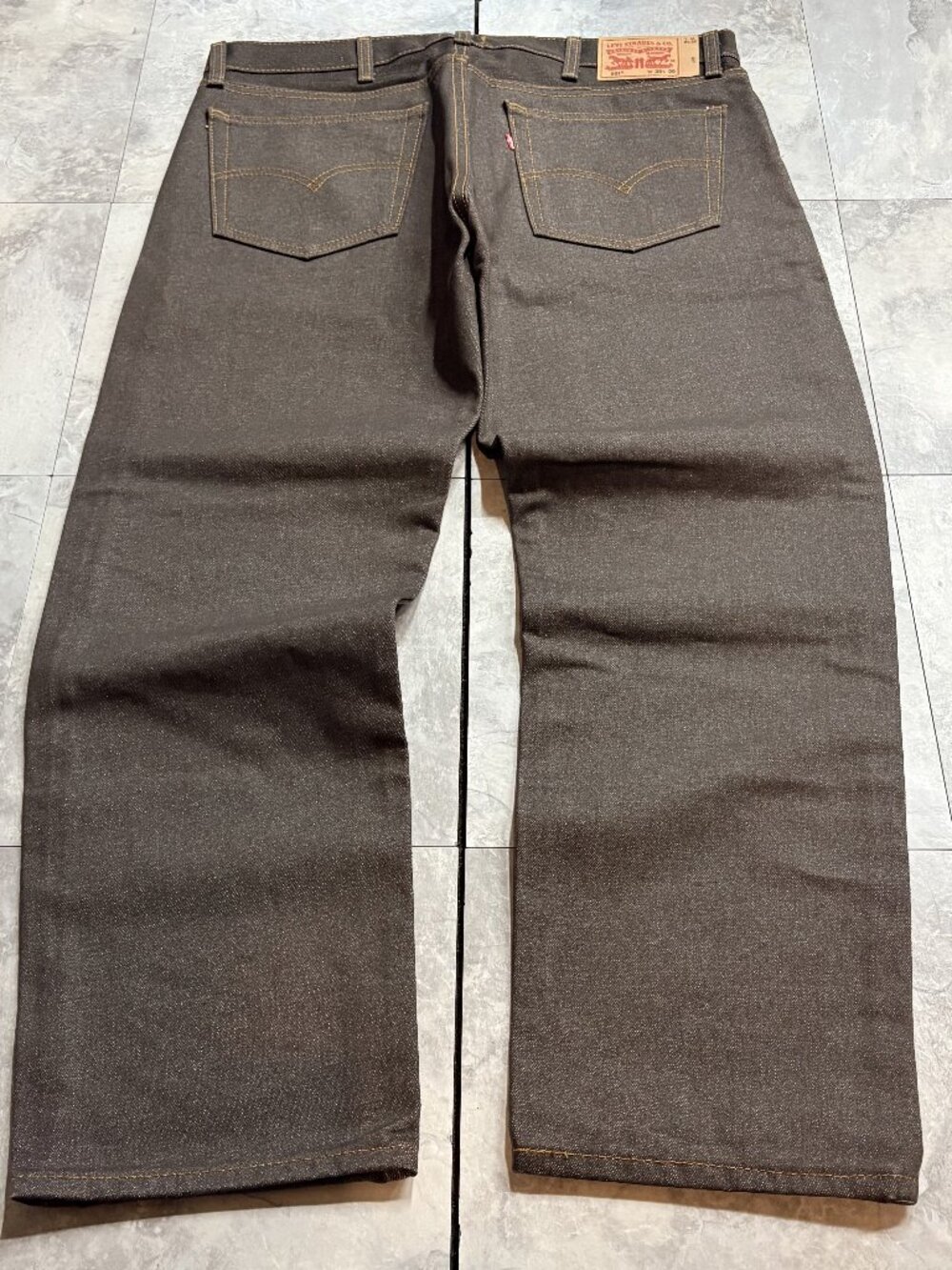 Levi's 501 Jeans Men's 38x30 Chocolate Brown Button Fly Y2K